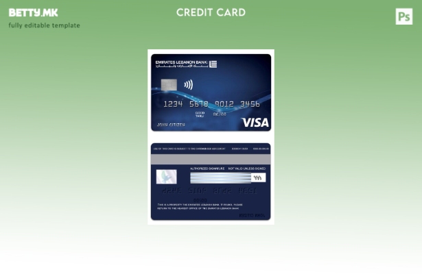 модерен стил Либан Емирати Либан Банка виза класичен шаблон за наплатна картичка